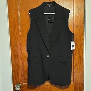 Saks Fifth Avenue Black Blazer Vest